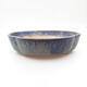 Ceramic bonsai bowl 17.5 x 15.5 x 4.5 cm, color blue - 1/3