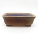 Ceramic bonsai bowl 14.5 x 12 x 4.5 cm, color green-brown - 1/3