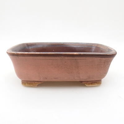 Ceramic bonsai bowl 14.5 x 12 x 4.5 cm, color pink - 1