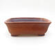 Ceramic bonsai bowl 14.5 x 12 x 4.5 cm, brown color - 1/3