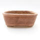 Ceramic bonsai bowl 9 x 8 x 3.5 cm, color pink - 1/3