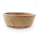 Ceramic bonsai bowl 9.5 x 8.5 x 3.5 cm, yellow color - 1/3