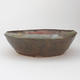 Ceramic bonsai bowl 28 x 28 x 8 cm, brown-green color - 1/4