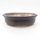 Ceramic bonsai bowl 15 x 13.5 x 4 cm, brown color - 1/3