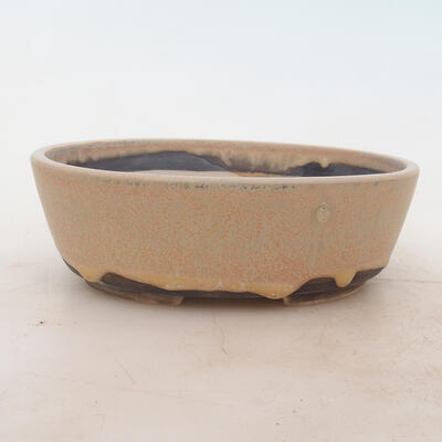 Bonsai bowl 18 x 13 x 6 cm, beige color - 1