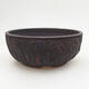 Ceramic bonsai bowl 14.5 x 14.5 x 6 cm, cracked color - 1/3