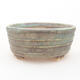 Ceramic bonsai bowl 10.5 x 9 x 4.5 cm, color brown-green - 1/3