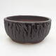 Ceramic bonsai bowl 13 x 13 x 6.5 cm, cracked color - 1/3
