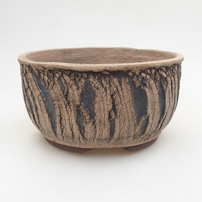 Ceramic bonsai bowl 14 x 14 x 7.5 cm, color cracked - 1