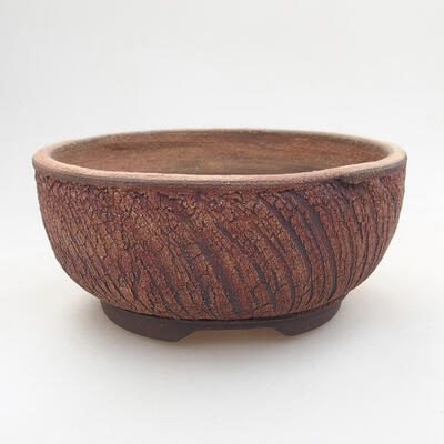Ceramic bonsai bowl 13.5 x 13.5 x 6.5 cm, color cracked - 1