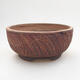 Ceramic bonsai bowl 13.5 x 13.5 x 6.5 cm, color cracked - 1/3