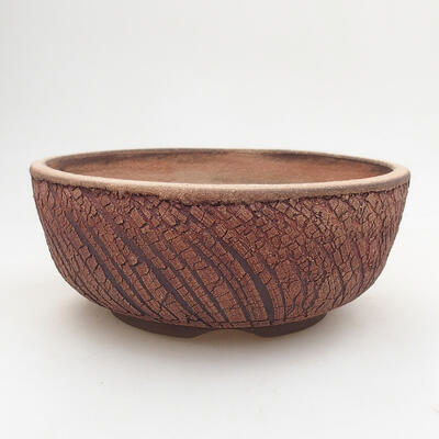 Ceramic bonsai bowl 15 x 15 x 6.5 cm, color cracked - 1