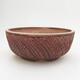 Ceramic bonsai bowl 15 x 15 x 6.5 cm, color cracked - 1/3