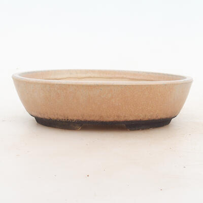 Bonsai bowl 18 x 13 x 5 cm, beige color - 1