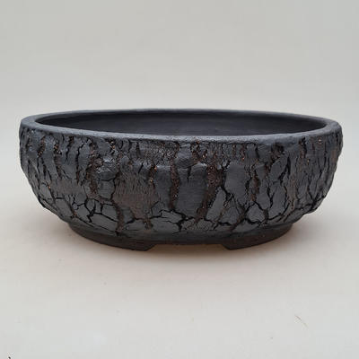 Ceramic bonsai bowl 26 x 26 x 8 cm, color cracked - 1