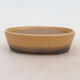 Bonsai bowl 16 x 13 x 4.5 cm, ocher color - 1/5