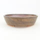 Ceramic bonsai bowl 14 x 13 x 3.5 cm, color brown - 1/3