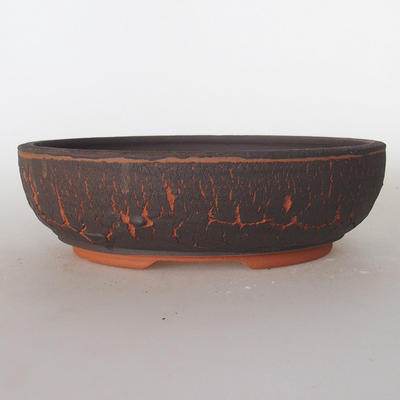 Ceramic bonsai bowl 20.5 x 20.5 x 6 cm, color cracked - 1