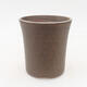 Ceramic bonsai bowl 10 x 10 x 10 cm, color brown - 1/3