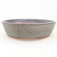 Ceramic bonsai bowl 14 x 13 x 3.5 cm, gray color - 1/3