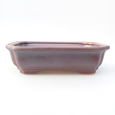 Ceramic bonsai bowl 17 x 13.5 x 5 cm, metal color - 1