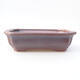 Ceramic bonsai bowl 17 x 13.5 x 5 cm, metal color - 1/3