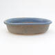 Ceramic bonsai bowl 14.5 x 10 x 3.5 cm, brown-blue color - 1/3