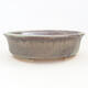 Ceramic bonsai bowl 12 x 11 x 3 cm, color brown-green - 1/3
