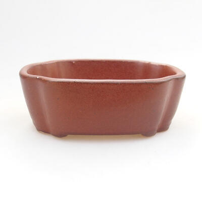Ceramic bonsai bowl 10 x 7.5 x 4 cm, brown color - 1