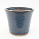 Ceramic bonsai bowl 9 x 9 x 7.5 cm, color blue - 1/3