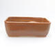 Ceramic bonsai bowl 15.5 x 11 x 5.5 cm, brown color - 1/3