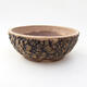 Ceramic bonsai bowl 14.5 x 14.5 x 6 cm, crack black - 1/3