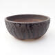 Ceramic bonsai bowl 16 x 16 x 7 cm, crack black - 1/3