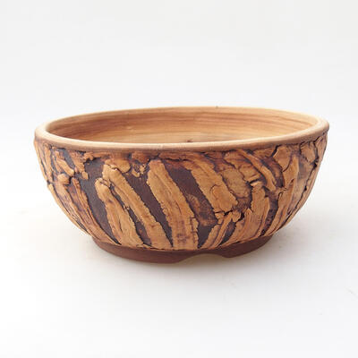 Ceramic bonsai bowl 15.5 x 15.5 x 6.5 cm, color cracked - 1