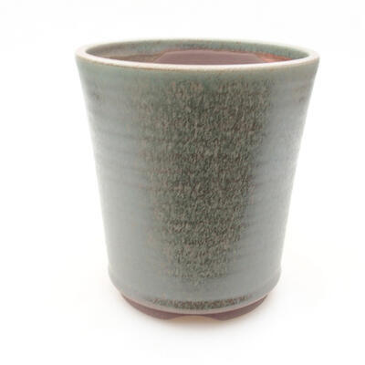 Ceramic bonsai bowl 11 x 11 x 12.5 cm, color green - 1
