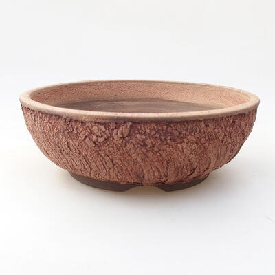 Ceramic bonsai bowl 17 x 17 x 6 cm, color cracked - 1