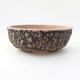 Ceramic bonsai bowl 15 x 15 x 5.5 cm, crack black - 1/3