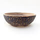Ceramic bonsai bowl 16 x 16 x 5.5 cm, color cracked blue - 1/3