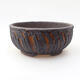 Ceramic bonsai bowl 14 x 14 x 6.5 cm, color crack yellow - 1/3