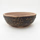 Ceramic bonsai bowl 17.5 x 17.5 x 6.5 cm, crack black - 1/3