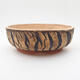 Ceramic bonsai bowl 19 x 19 x 6.5 cm, cracked black - 1/3