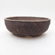 Ceramic bonsai bowl 20 x 20 x 7 cm, color crack black - 1/3