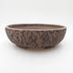 Ceramic bonsai bowl 20 x 20 x 6.5 cm, crack black - 1/3