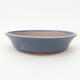 Ceramic bonsai bowl 19 x 19 x 4 cm, color blue - 1/3