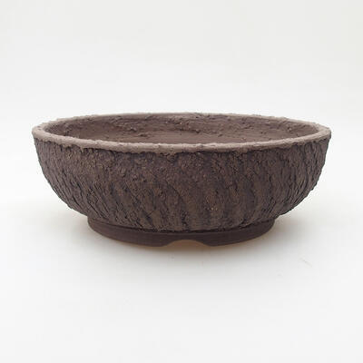 Ceramic bonsai bowl 18.5 x 18.5 x 6.5 cm, color cracked - 1