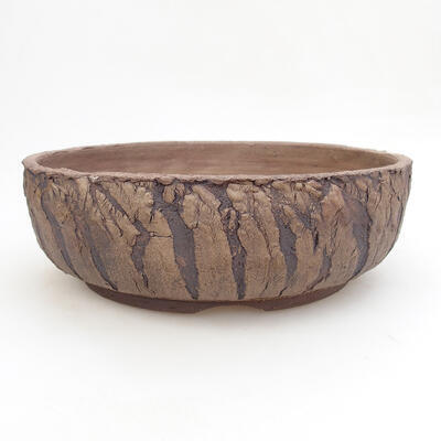 Ceramic bonsai bowl 23.5 x 23.5 x 8 cm, cracked color - 1