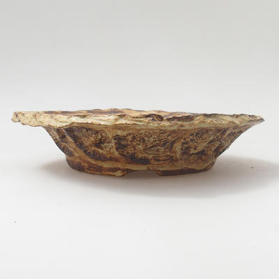 Ceramic bonsai bowl 2nd quality 20 x 20 x 5 cm, brown-yellow color - 1