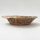 Ceramic bonsai bowl 2nd quality 20 x 20 x 5 cm, brown-yellow color - 1/4