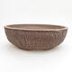 Ceramic bonsai bowl 23.5 x 23.5 x 8 cm, crack black - 1/3