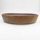 Ceramic bonsai bowl 32 x 27.5 x 7 cm, color brown-green - 1/3